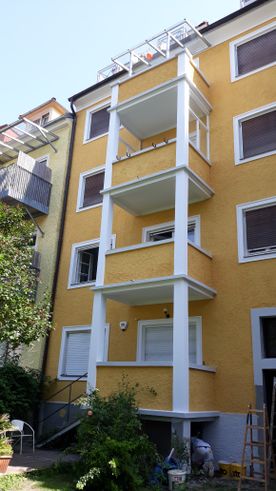 Nach der Sanierung - Fassadengestaltung